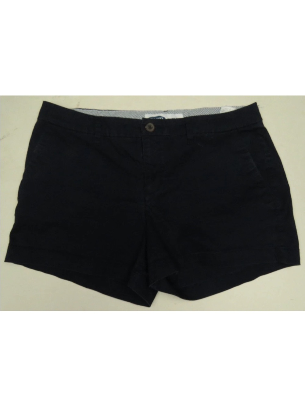 Old Navy Everday Short Flat Front Stretch Cotton Blend Blue Chino Shorts 8